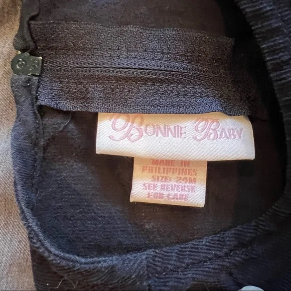 Vintage Bonnie Baby Frog Dress Set Size 24M Plaid Bow Preppy Mock Turtleneck - Picture 15 of 16